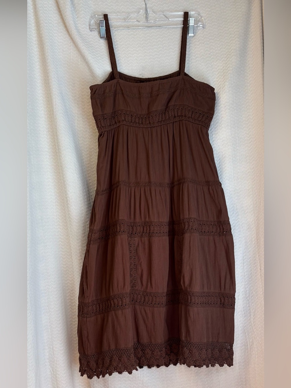 Old Navy Chocolate Brown Midi Sundress
100% cotton.  Size L